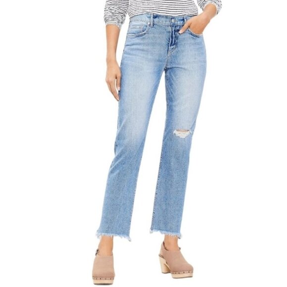 LOFT Denim - Loft Curvy High Rise Straight Crop Jeans Size 32